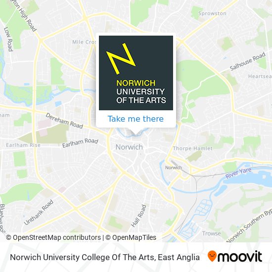 Norwich University College Of The Arts map