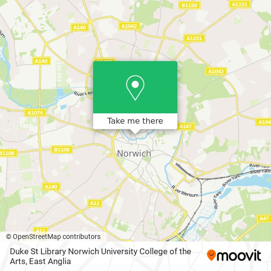 Duke St Library Norwich University College of the Arts map