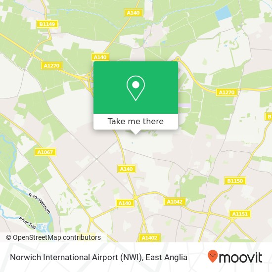 Norwich International Airport (NWI) map
