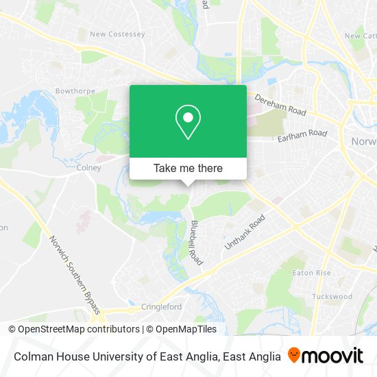 Colman House University of East Anglia map