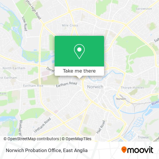 Norwich Probation Office map