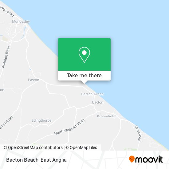 Bacton Beach map
