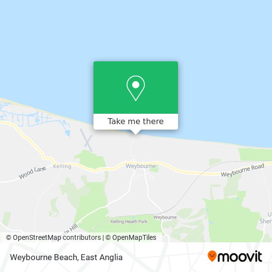 Weybourne Beach map