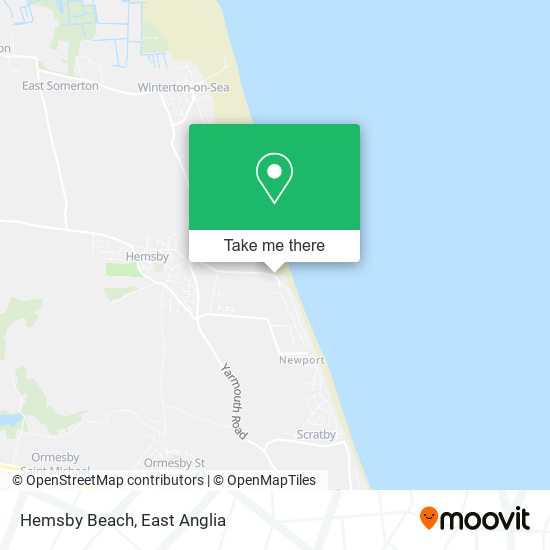 Hemsby Beach map
