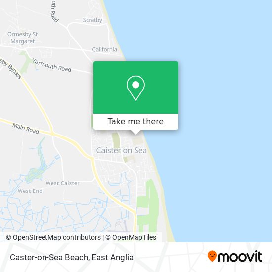 Caster-on-Sea Beach map