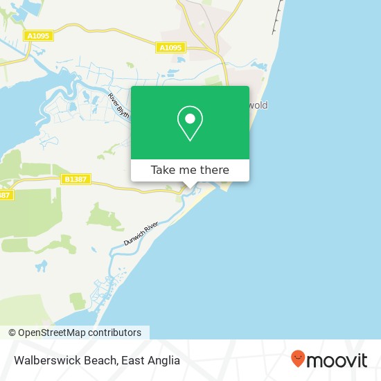 Walberswick Beach map