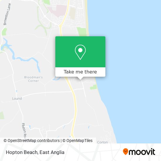 Hopton Beach map
