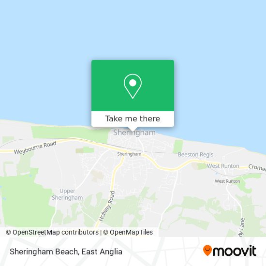 Sheringham Beach map