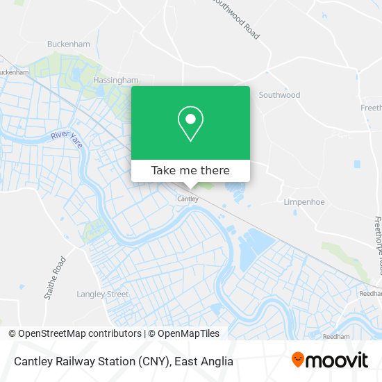 Cantley Railway Station (CNY) map