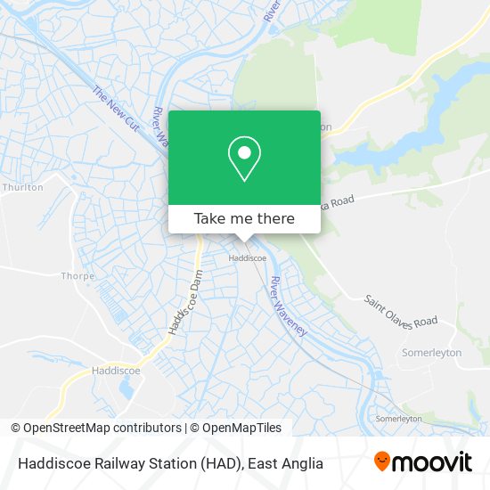 Haddiscoe Railway Station (HAD) map