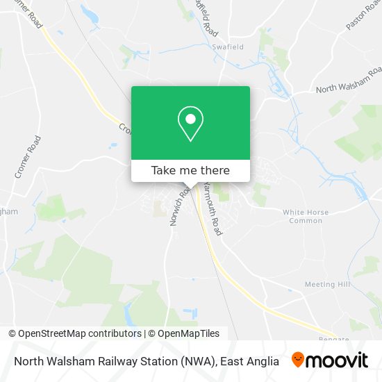 North Walsham Railway Station (NWA) map