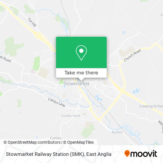 Stowmarket Railway Station (SMK) map