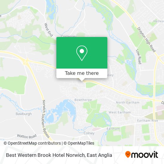 Best Western Brook Hotel Norwich map