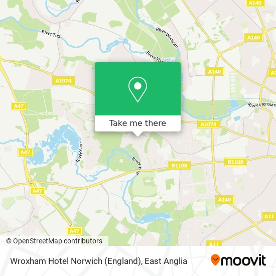 Wroxham Hotel Norwich (England) map