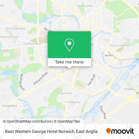 Best Western George Hotel Norwich map