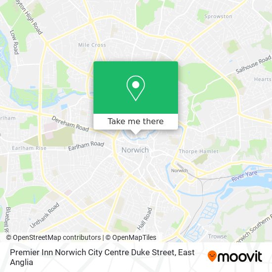 Premier Inn Norwich City Centre Duke Street map