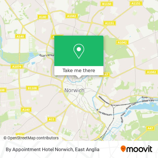 By Appointment Hotel Norwich map