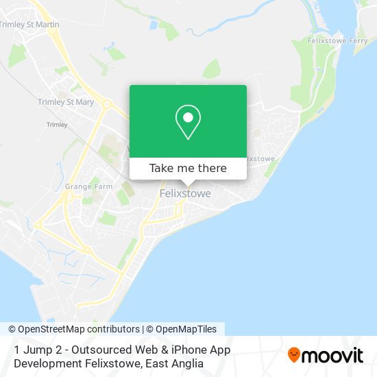 1 Jump 2 - Outsourced Web & iPhone App Development Felixstowe map