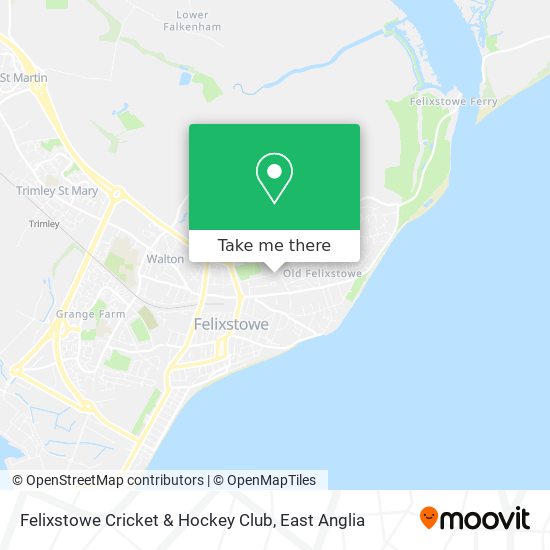 Felixstowe Cricket & Hockey Club map