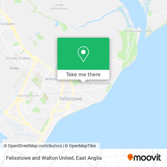 Felixstowe and Walton United map