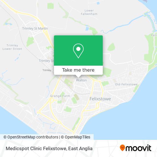 Medicspot Clinic Felixstowe map