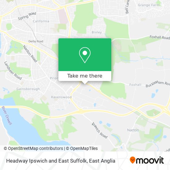 Headway Ipswich and East Suffolk map