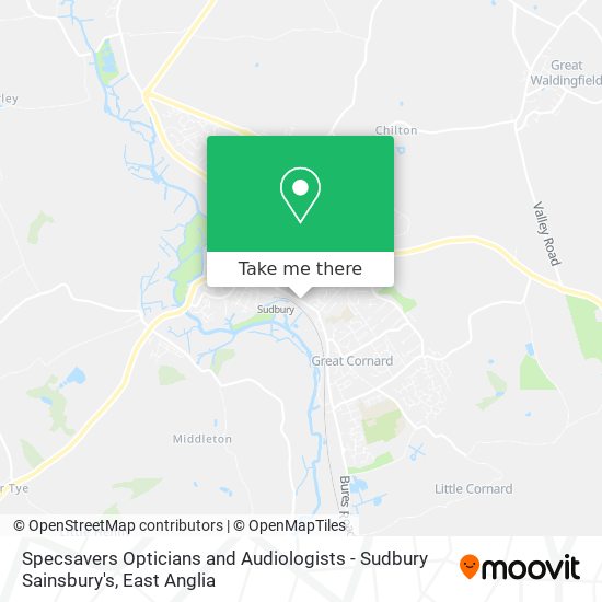Specsavers Opticians and Audiologists - Sudbury Sainsbury's map