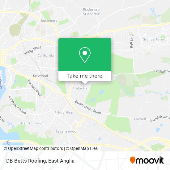 DB Betts Roofing map