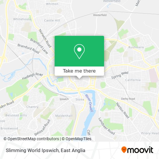 Slimming World Ipswich map