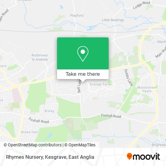 Rhymes Nursery, Kesgrave map