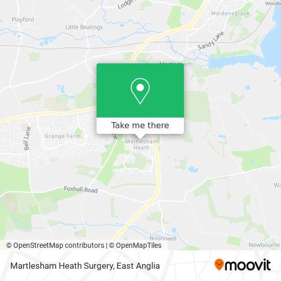 Martlesham Heath Surgery map