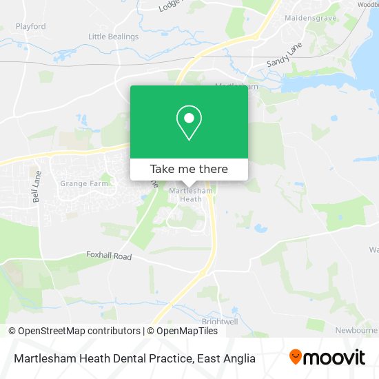 Martlesham Heath Dental Practice map