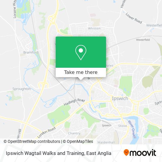 Ipswich Wagtail Walks and Training map