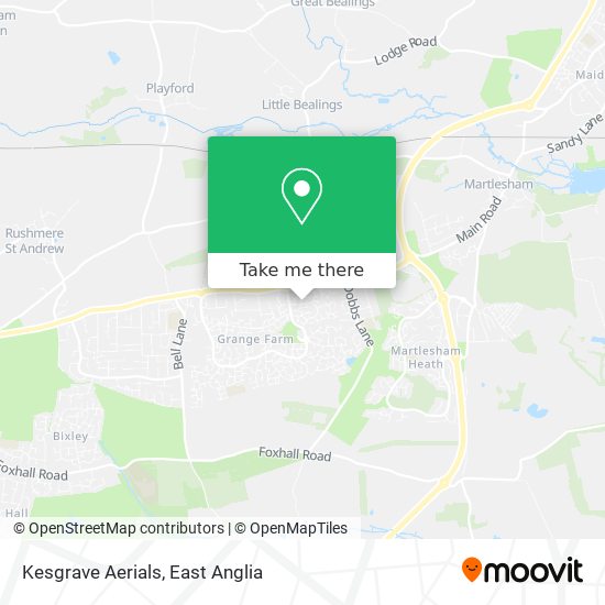 Kesgrave Aerials map