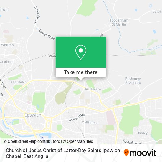 Church of Jesus Christ of Latter-Day Saints Ipswich Chapel map