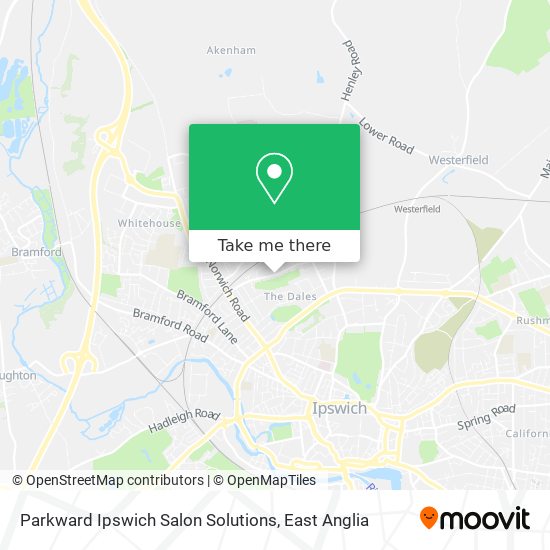 Parkward Ipswich Salon Solutions map