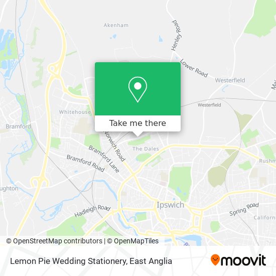 Lemon Pie Wedding Stationery map