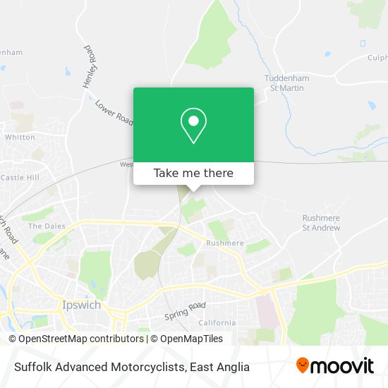 Suffolk Advanced Motorcyclists map