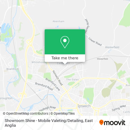 Showroom Shine - Mobile Valeting / Detailing map