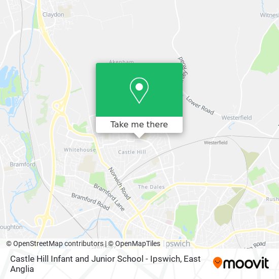 Castle Hill Infant and Junior School - Ipswich map