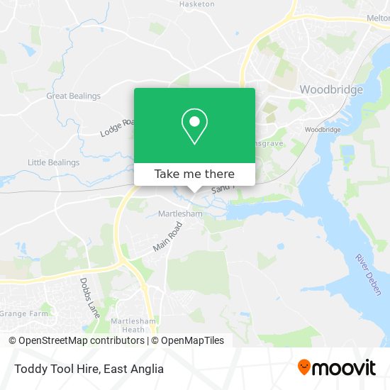 Toddy Tool Hire map