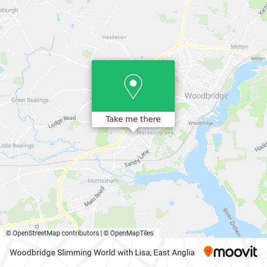 Woodbridge Slimming World with Lisa map