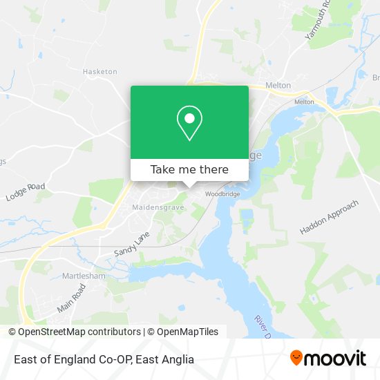 East of England Co-OP map