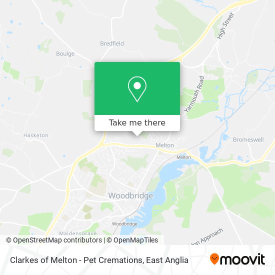 Clarkes of Melton - Pet Cremations map