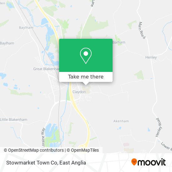 Stowmarket Town Co map