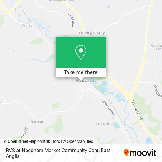 RVS at Needham Market Community Cent map