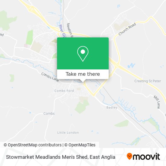 Stowmarket Meadlands Men's Shed map