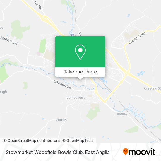 Stowmarket Woodfield Bowls Club map