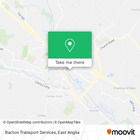 Bacton Transport Services map