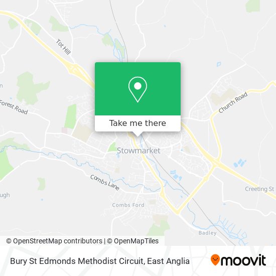 Bury St Edmonds Methodist Circuit map